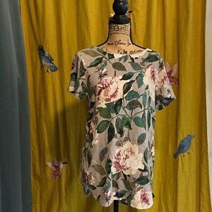 Floral Short Sleeve Women's Top
